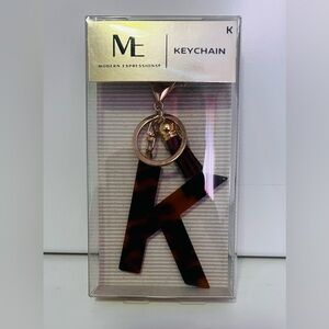 Faux Tortoise-shell Expressions Keychains K and M